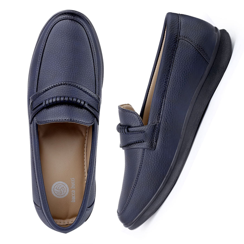 Bacca Bucci MUNICH Dress Loafer Moccasins Driving Shoes for Men | Rubber Outsole | Light Weight