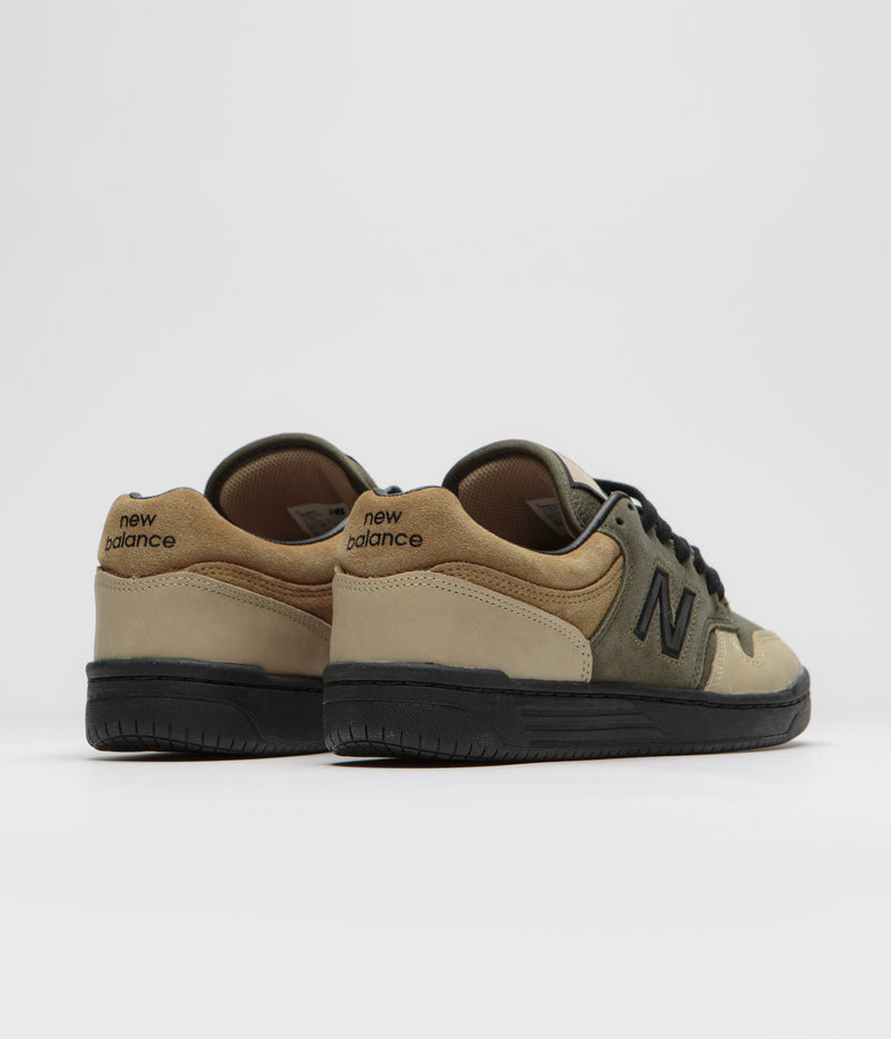 New Balance Numeric x 8FIVE2 480 Shoes in Olive and Black