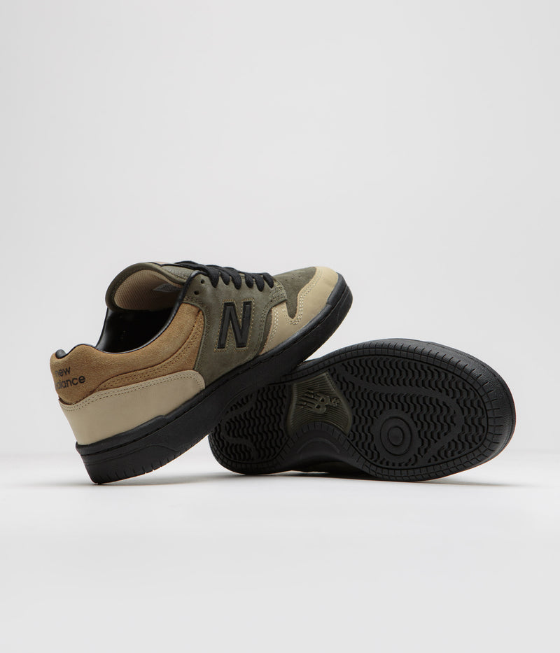New Balance Numeric x 8FIVE2 480 Shoes in Olive and Black