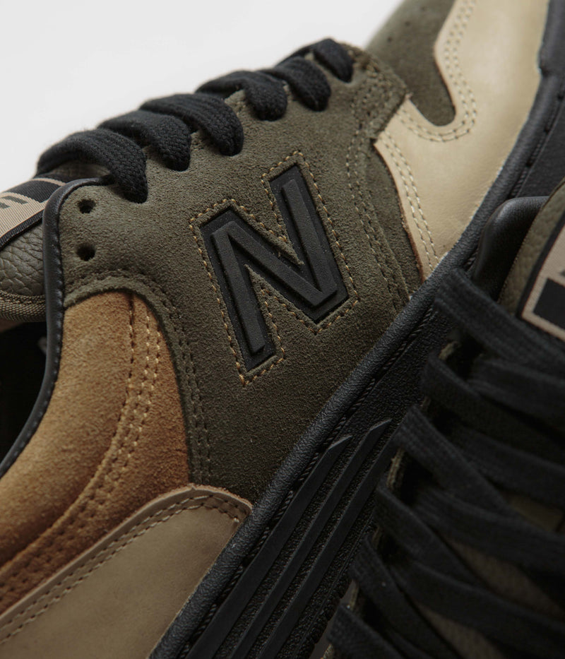 New Balance Numeric x 8FIVE2 480 Shoes in Olive and Black