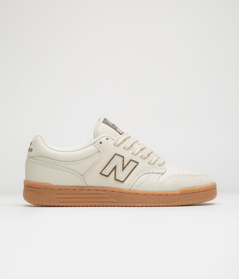 New Balance Numeric x Andrew Reynolds 480 Shoes in Sea Salt and Brown