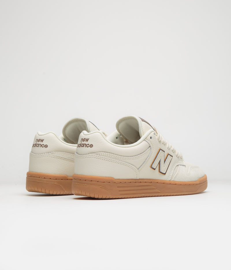 New Balance Numeric x Andrew Reynolds 480 Shoes in Sea Salt and Brown