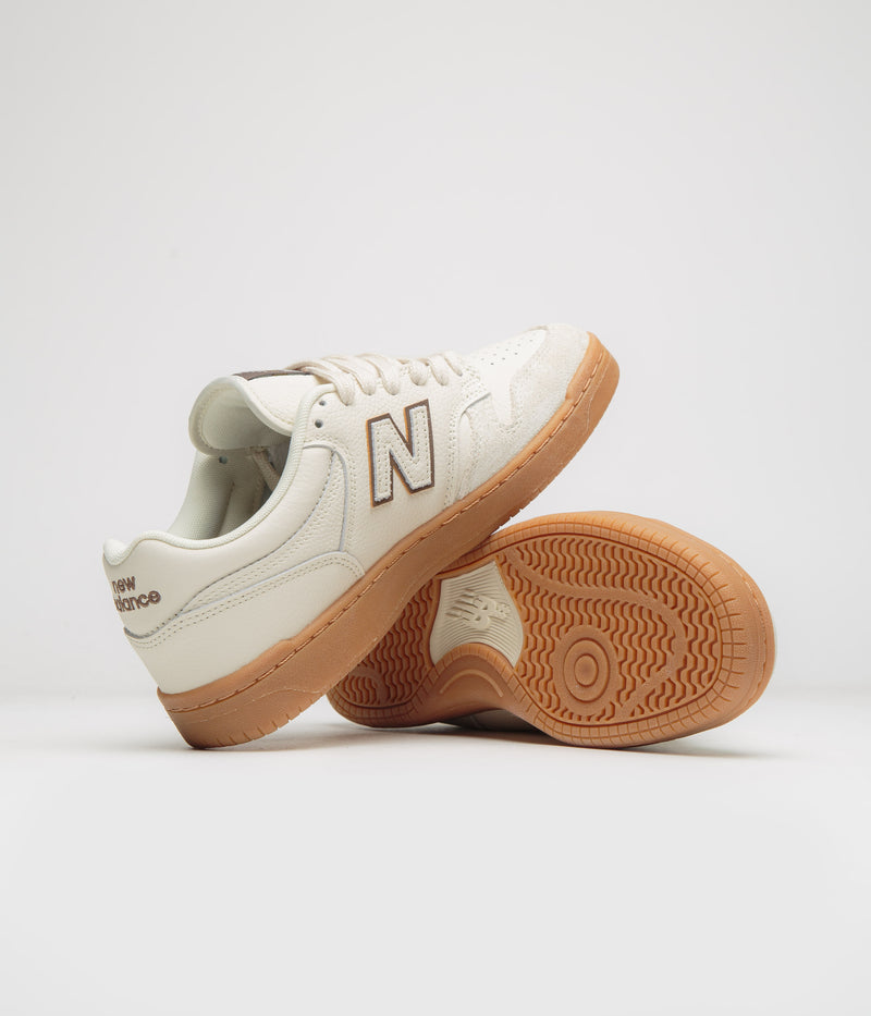 New Balance Numeric x Andrew Reynolds 480 Shoes in Sea Salt and Brown