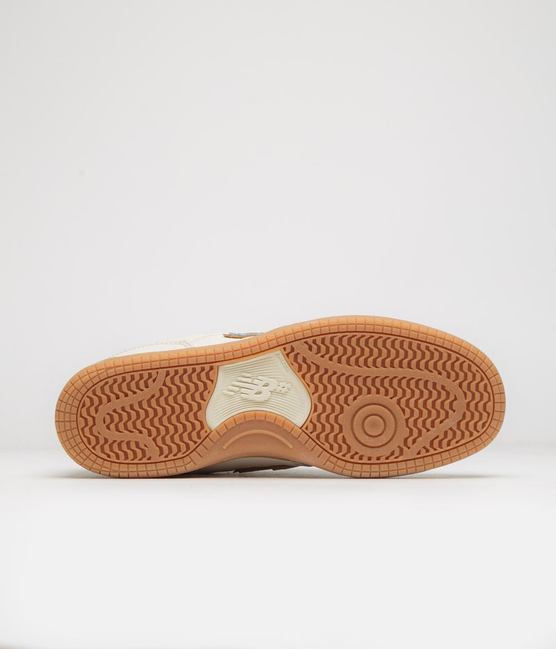 New Balance Numeric x Andrew Reynolds 480 Shoes in Sea Salt and Brown