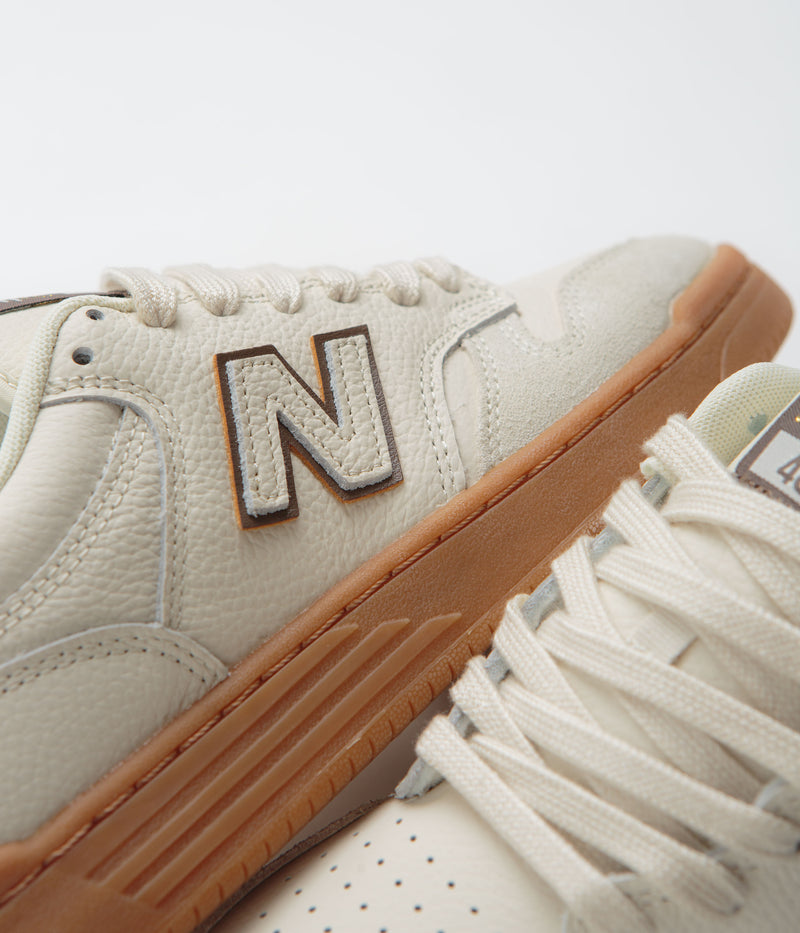 New Balance Numeric x Andrew Reynolds 480 Shoes in Sea Salt and Brown