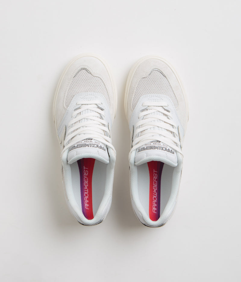 New Balance Numeric x Arrow & Beast 574 Shoes in White and Grey