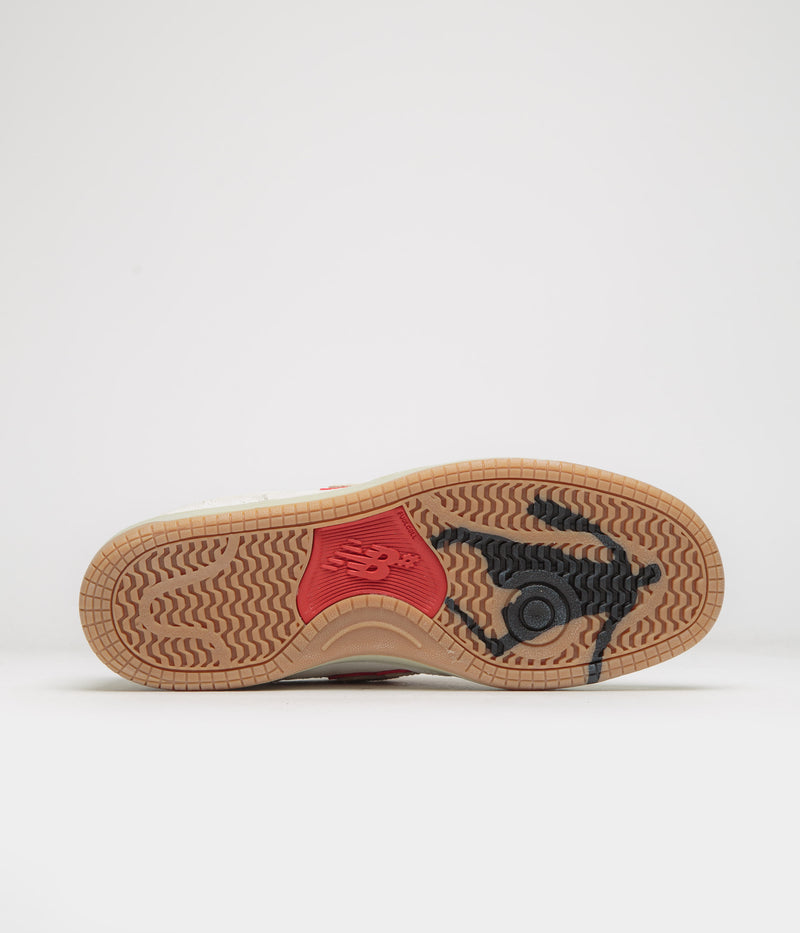 New Balance Numeric x Chocolate Skateboards 480 Shoes in Sea Salt and Red