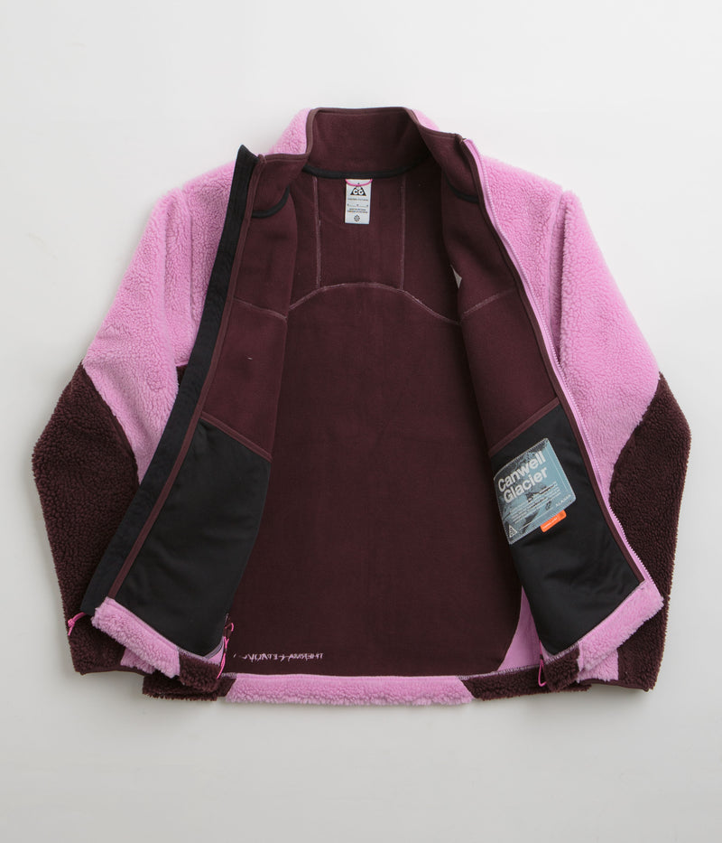 Nike ACG Canwell Glacier Fleece in Beyond Pink and Burgundy Crush / Summit White