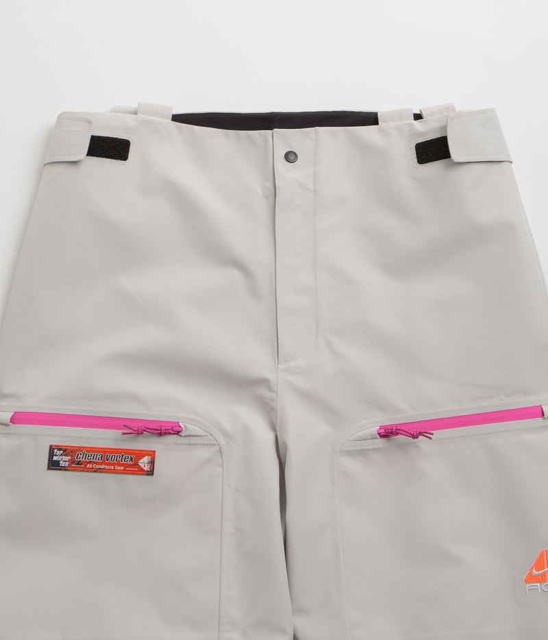 Nike ACG Chena Vortex Bib Pants in Light Orewood Brown and Anthracite / Summit White