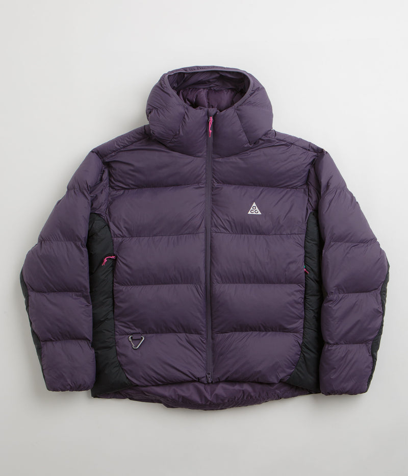 Nike ACG Lunar Lake Puffer Jacket in Dark Raisin and Black / Summit White