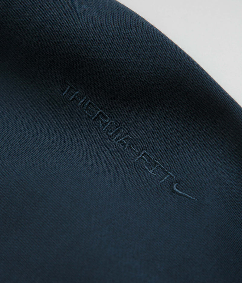 Nike ACG Therma-FIT Fleece Hoodie in Armory Navy and Black / Summit White
