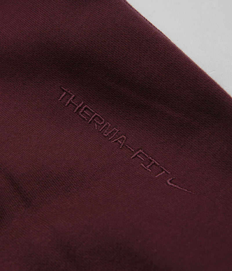 Nike ACG Therma-FIT Fleece Hoodie in Burgundy Crush and Summit White