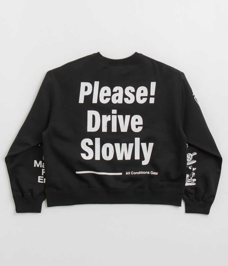 Nike ACG Womens Tuff Fleece Crewneck Sweatshirt in Black and Summit White