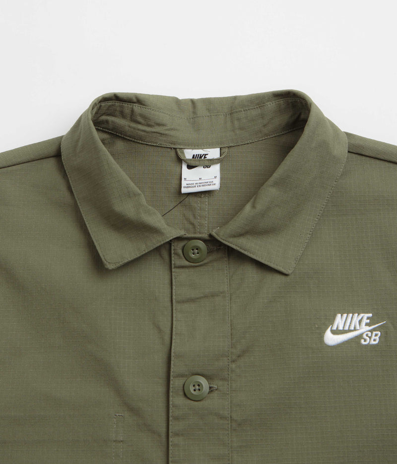 Nike SB Agnostic Chore Jacket in Medium Olive and White