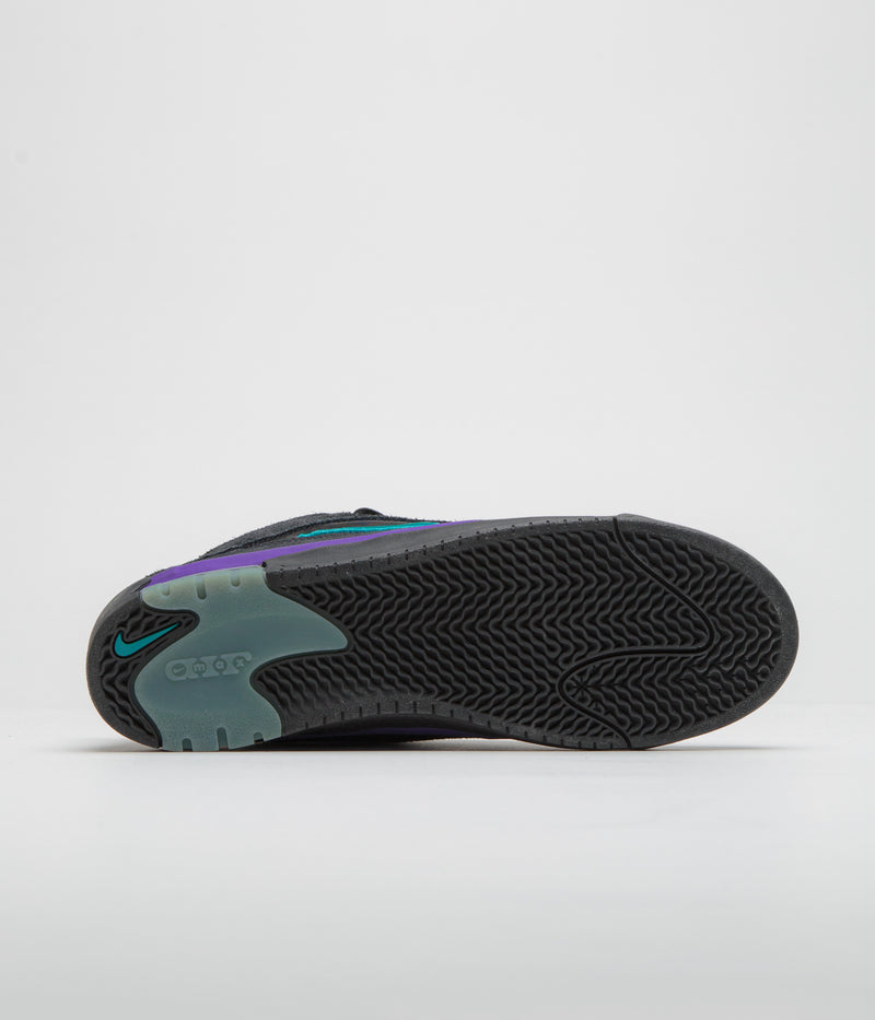 Nike SB Air Max Ishod Shoes in Black and Dusty Cactus and Black - Persian Violet
