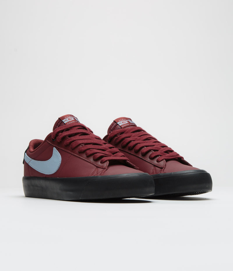 Nike SB Blazer Low Pro GT Shoes in Dark Team Red and Light Armory Blue