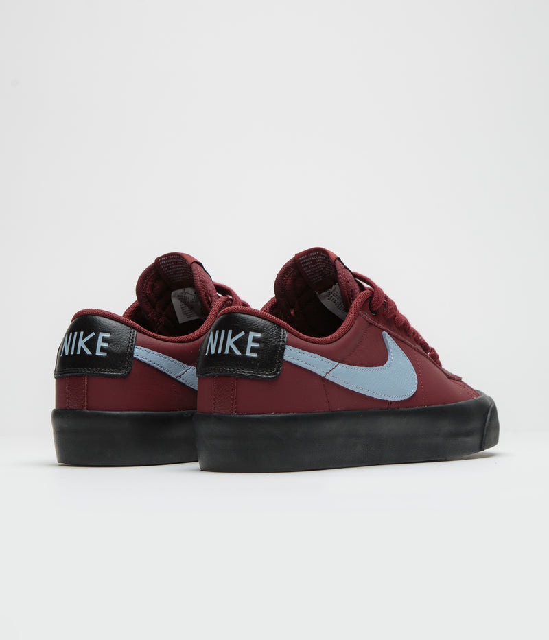 Nike SB Blazer Low Pro GT Shoes in Dark Team Red and Light Armory Blue