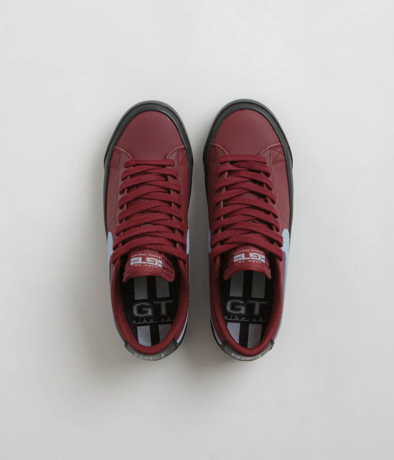 Nike SB Blazer Low Pro GT Shoes in Dark Team Red and Light Armory Blue