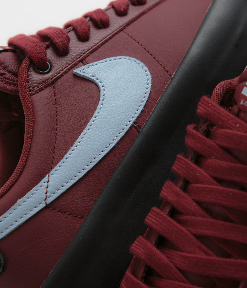 Nike SB Blazer Low Pro GT Shoes in Dark Team Red and Light Armory Blue