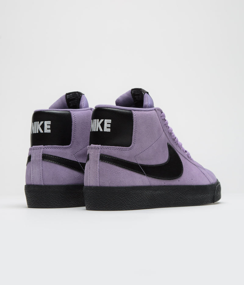 Nike SB Blazer Mid Shoes in Dusty Amethyst and Black and Dusty Amethyst