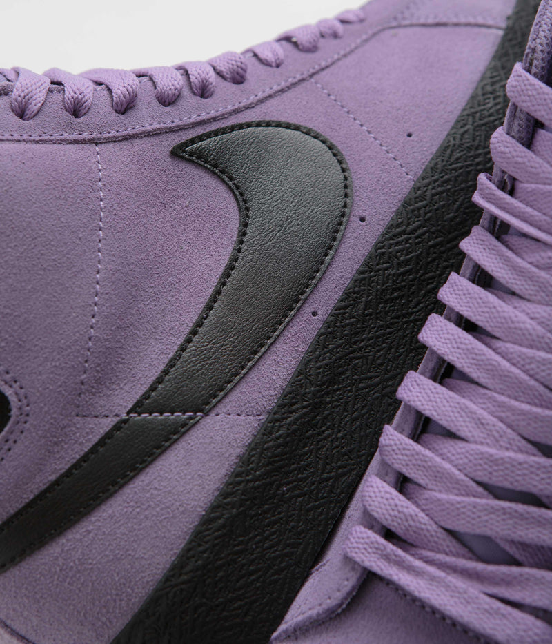 Nike SB Blazer Mid Shoes in Dusty Amethyst and Black and Dusty Amethyst