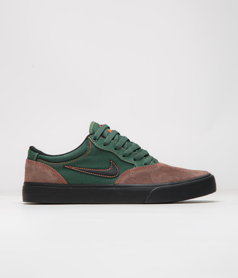 Nike SB Chron 2 Shoes in Light Chocolate and Black and Noble Green