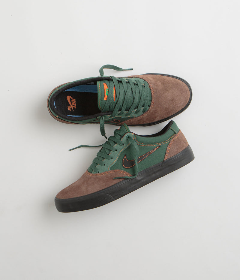 Nike SB Chron 2 Shoes in Light Chocolate and Black and Noble Green