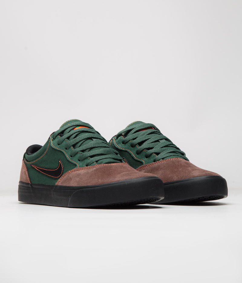 Nike SB Chron 2 Shoes in Light Chocolate and Black and Noble Green