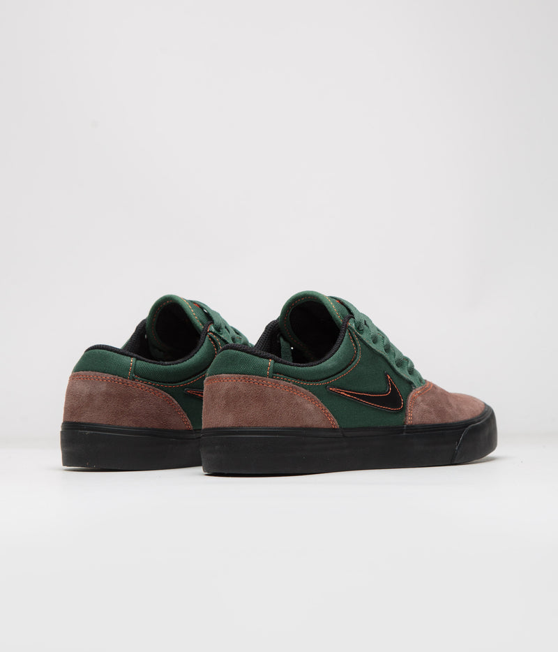 Nike SB Chron 2 Shoes in Light Chocolate and Black and Noble Green
