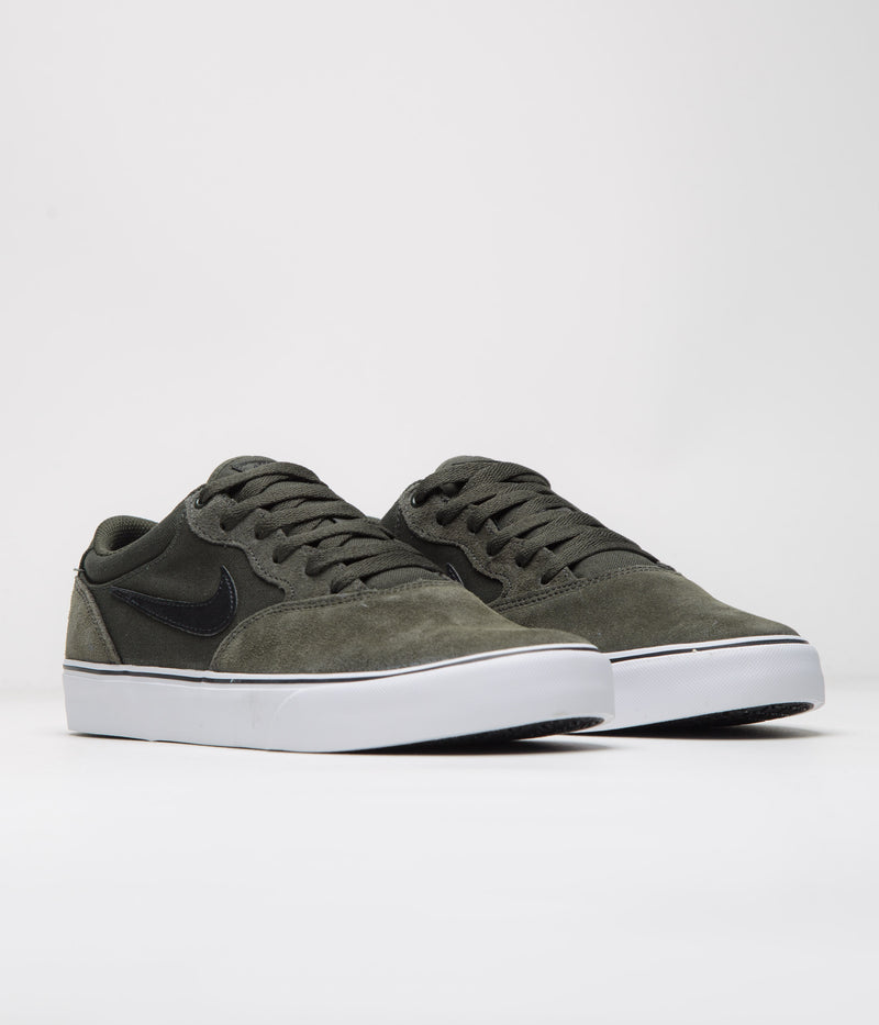 Nike SB Chron 2 Shoes in Sequoia and Black and Sequoia - White