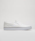 Nike SB Chron 2 Slip Shoes in White and White and White - Black