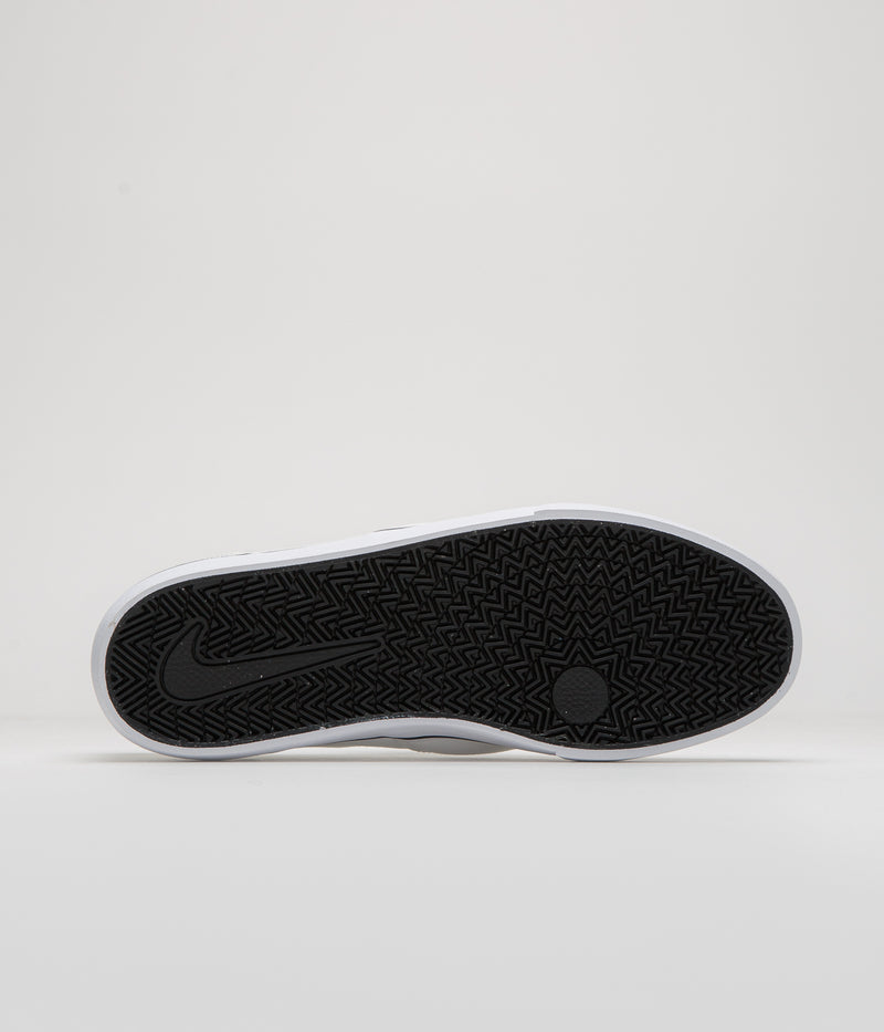 Nike SB Chron 2 Slip Shoes in White and White and White - Black