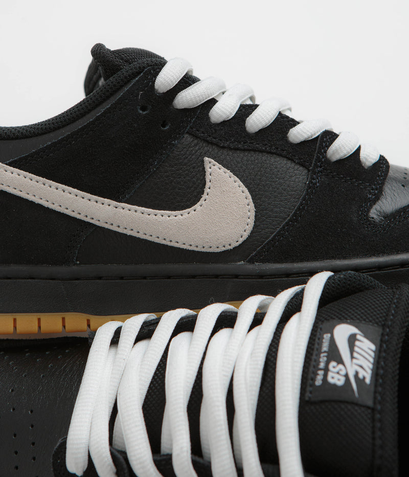 Nike SB Dunk Low Pro Shoes in Black and White and Black - Gum Light Brown - Black