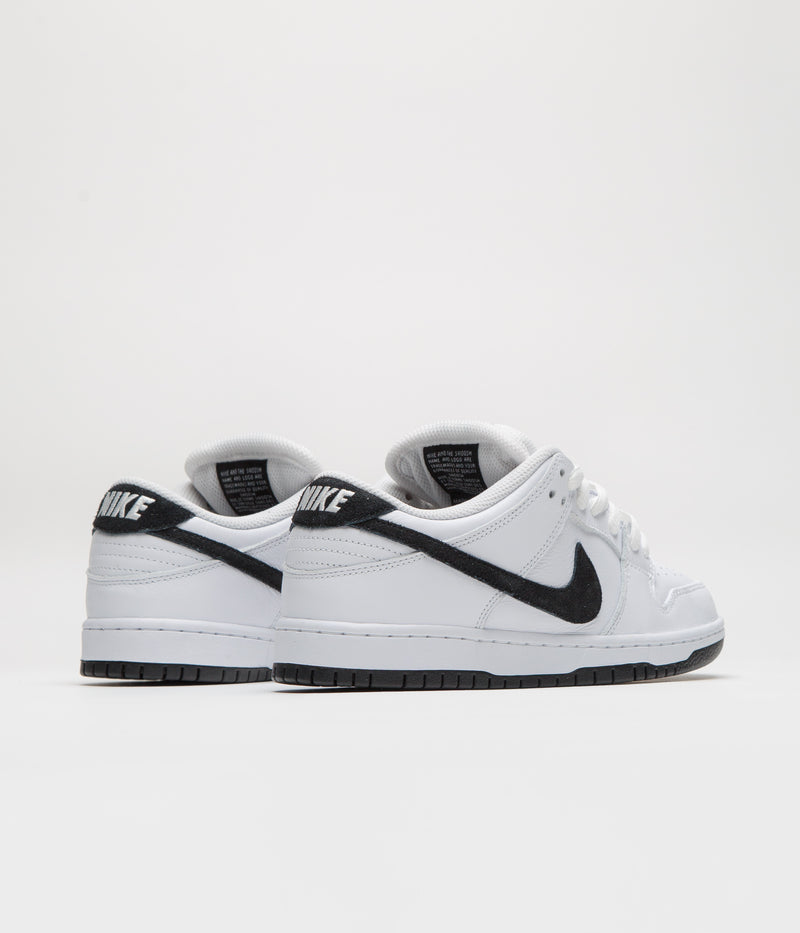 Nike SB Dunk Low Pro Shoes in White and Black and White - Black