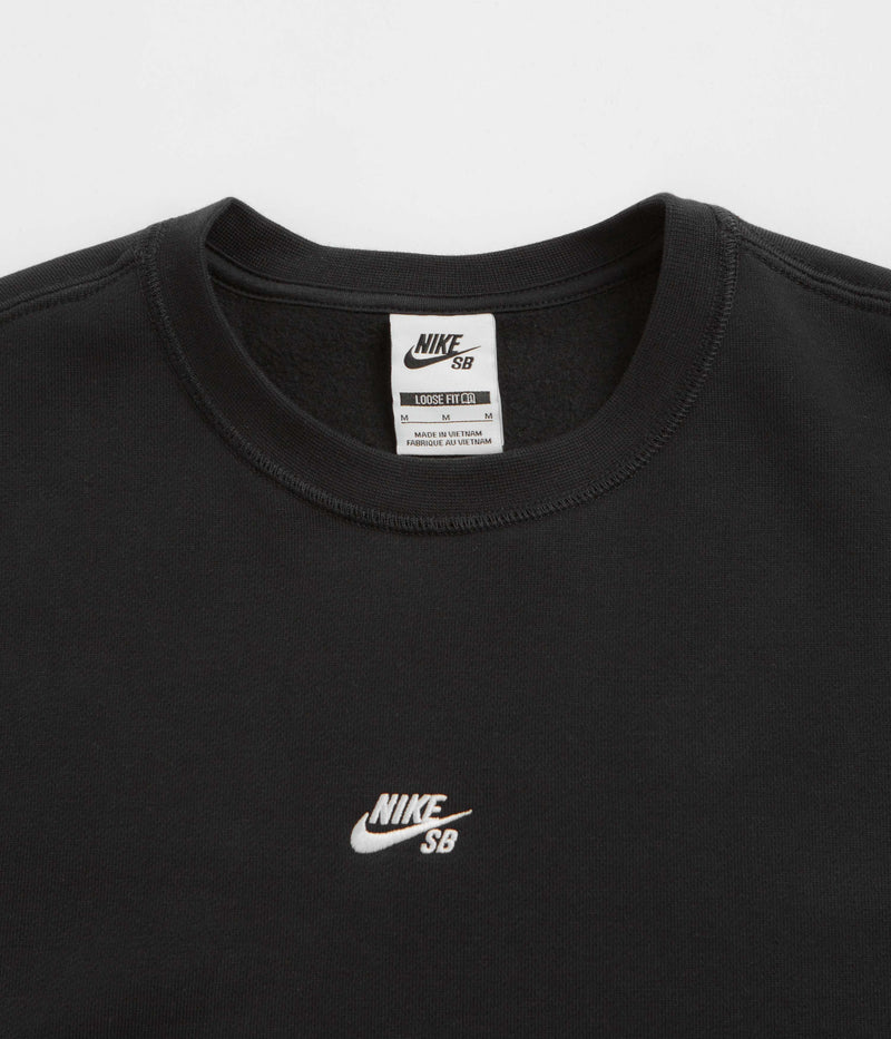 Nike SB Essential Logo Crewneck Sweatshirt in Black and White