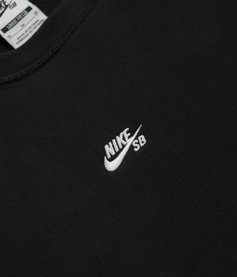Nike SB Essential Logo Crewneck Sweatshirt in Black and White