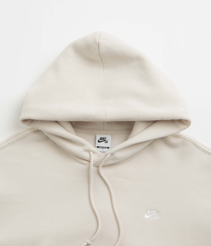 Nike SB Essential Small Logo Hoodie in Light Orewood Brown and White