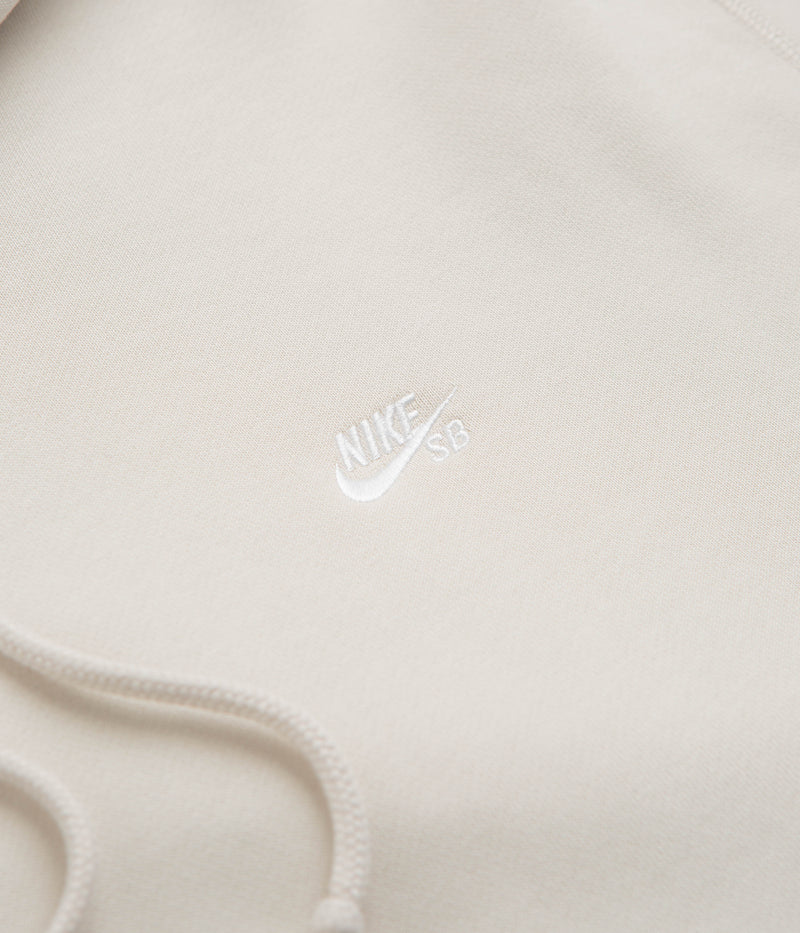 Nike SB Essential Small Logo Hoodie in Light Orewood Brown and White