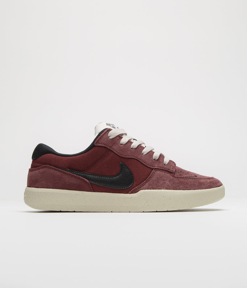 Nike SB Force 58 Shoes in Dark Team Red and Black and Black - Light Orewood Brown