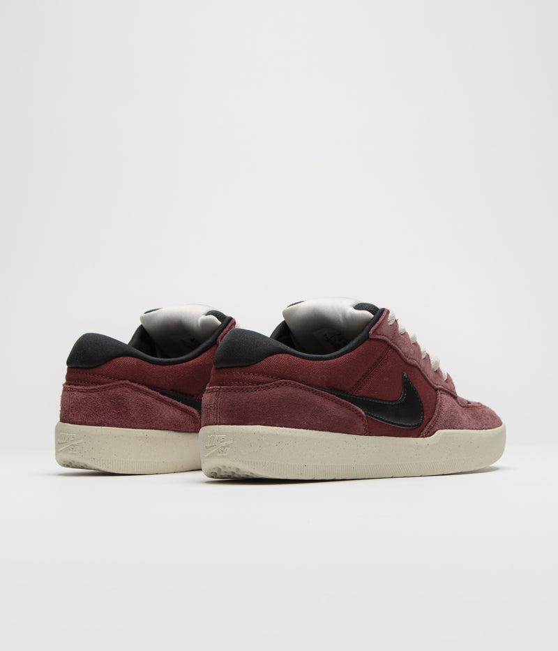 Nike SB Force 58 Shoes in Dark Team Red and Black and Black - Light Orewood Brown