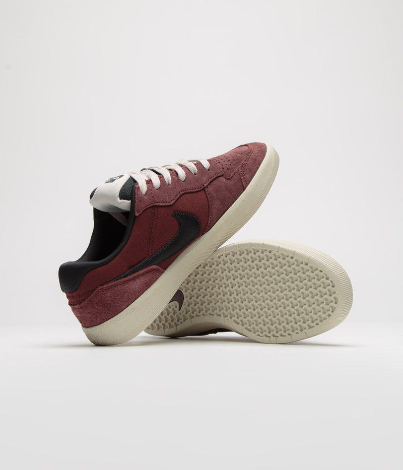 Nike SB Force 58 Shoes in Dark Team Red and Black and Black - Light Orewood Brown