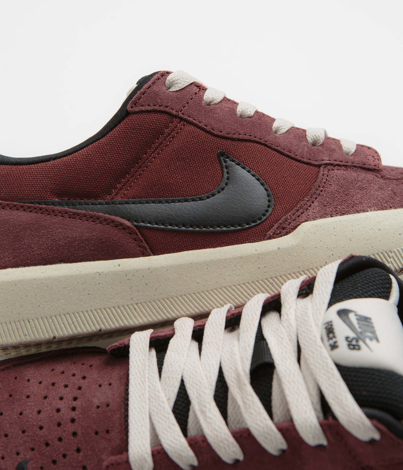 Nike SB Force 58 Shoes in Dark Team Red and Black and Black - Light Orewood Brown