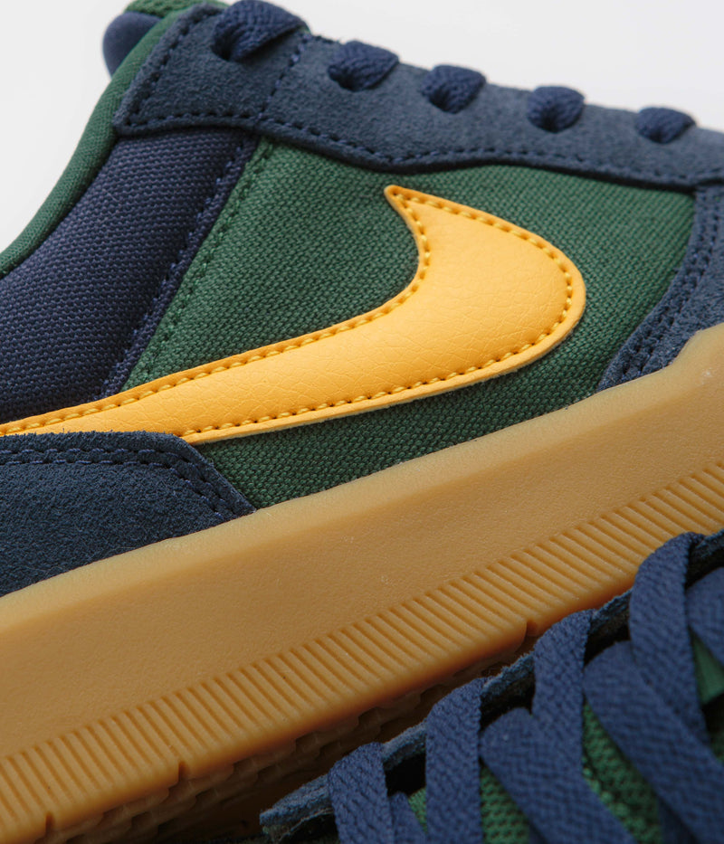 Nike SB Force 58 Shoes in Midnight Navy and University Gold and Fir