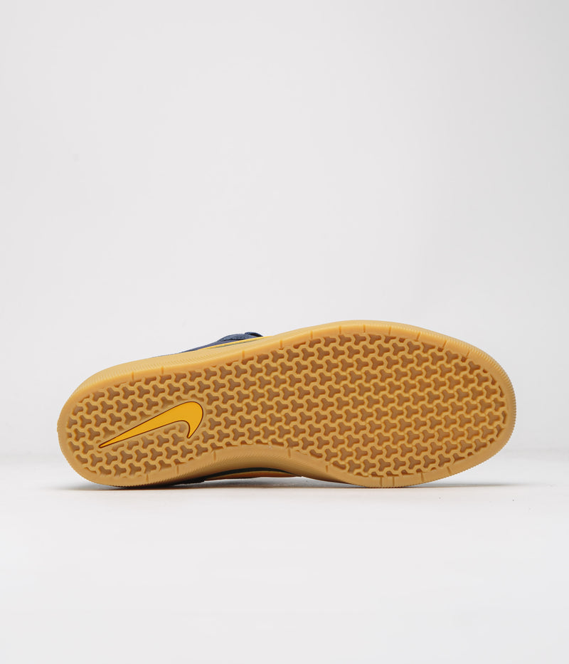 Nike SB Force 58 Shoes in Midnight Navy and University Gold and Fir