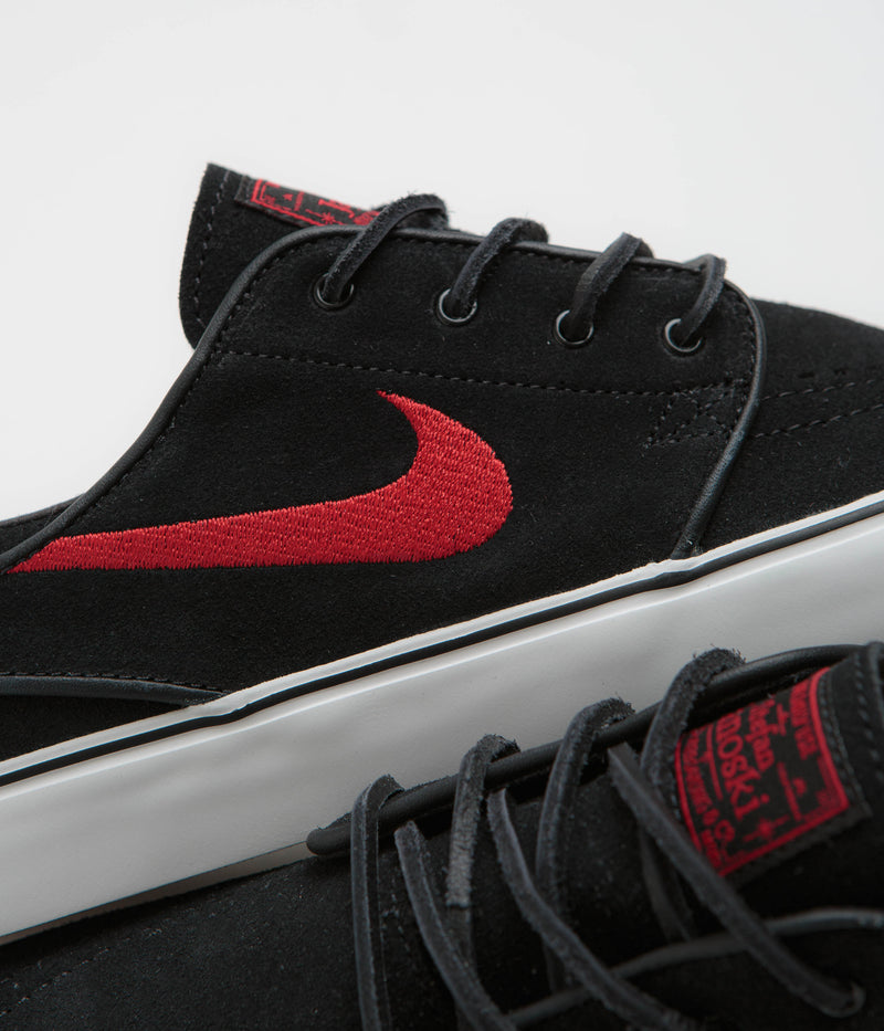 Nike SB Janoski OG+ Shoes in Black and University Red and Black - Summit White