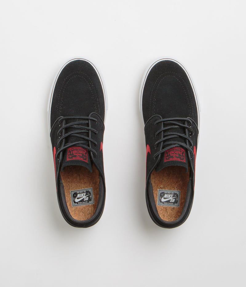 Nike SB Janoski OG+ Shoes in Black and University Red and Black - Summit White