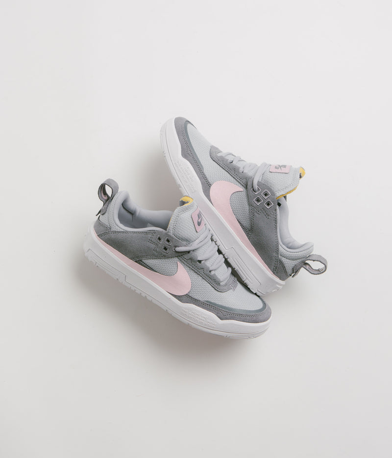 Nike SB Kids Day One Shoes in Cool Grey and Pink Foam and Wolf Grey
