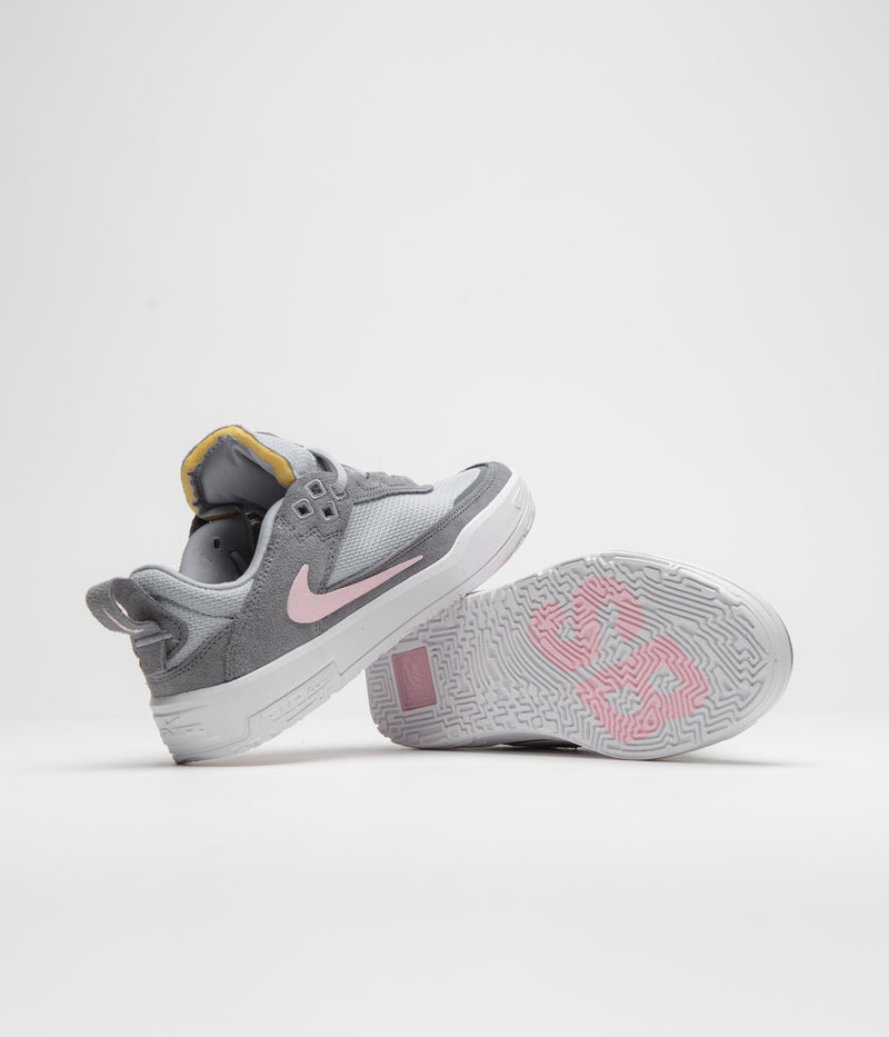 Nike SB Kids Day One Shoes in Cool Grey and Pink Foam and Wolf Grey