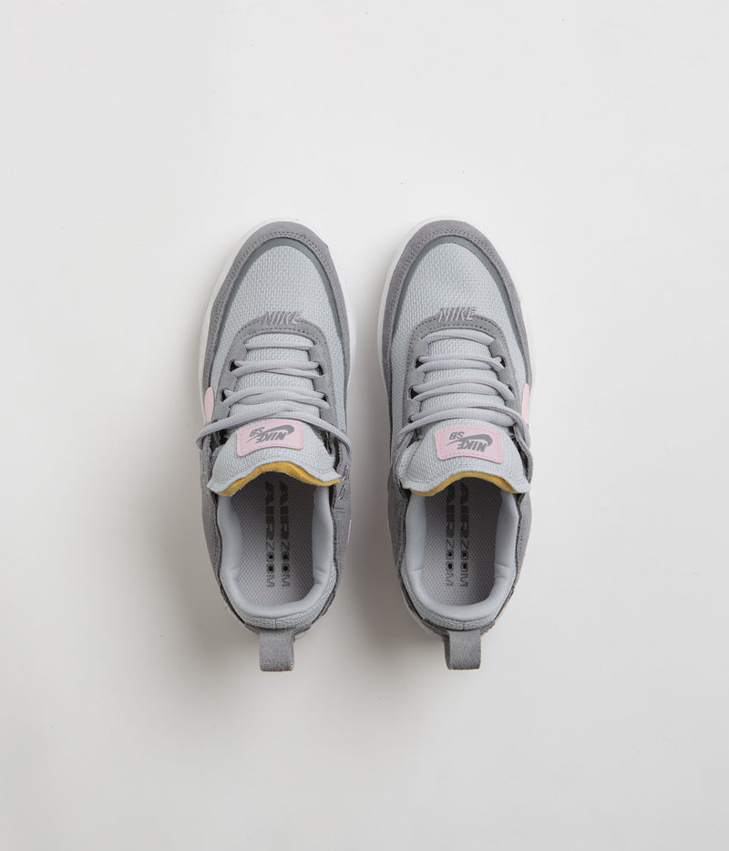 Nike SB Kids Day One Shoes in Cool Grey and Pink Foam and Wolf Grey