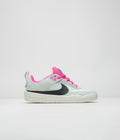 Nike SB Kids Day One Shoes in Sail and Black and Barely Green - Fierce Pink